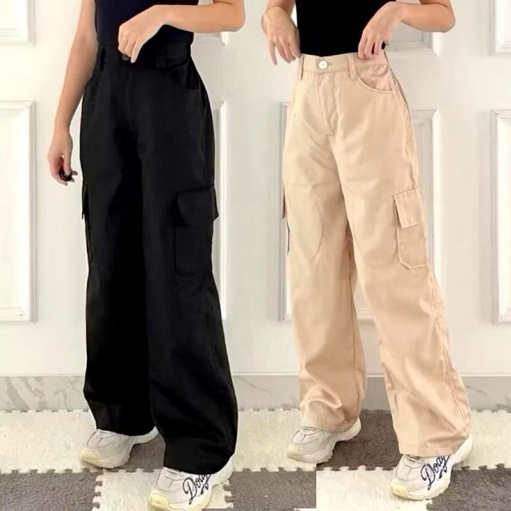 HIGHWAIST WAIST CARGO PANTS FOR TEENAGE GIRLS 8 - 16 YEARS