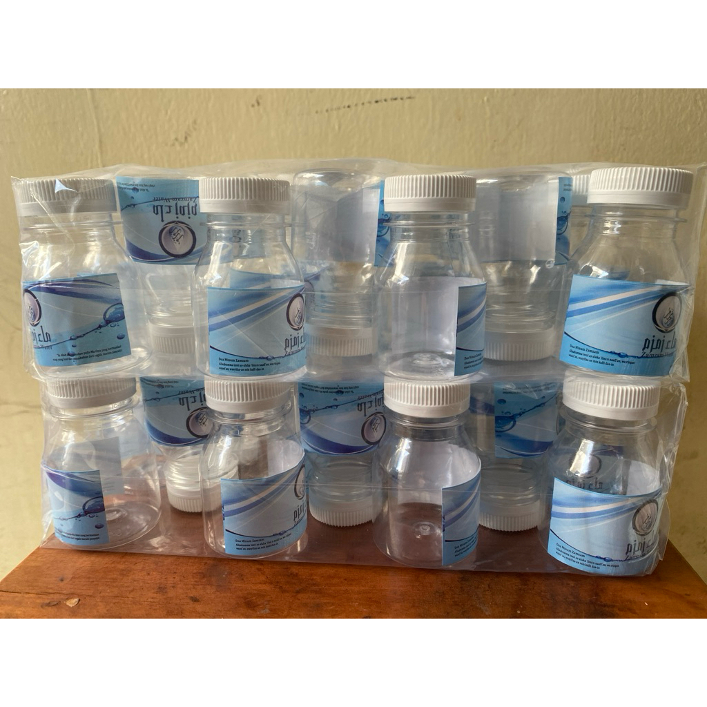 Empty Zamzam Water Bottle 50ml Hajj and Umrah Souvenirbiru 1 pack contains 25 pcs