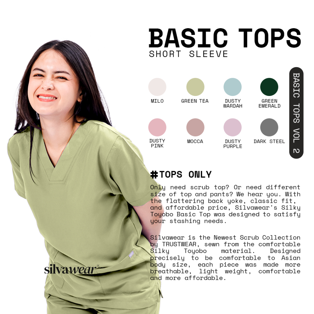 Doctor's Scrub / OKA OK Nurse/Doctor Short Sleeve Scrub II SILVAWEAR Only Clothes