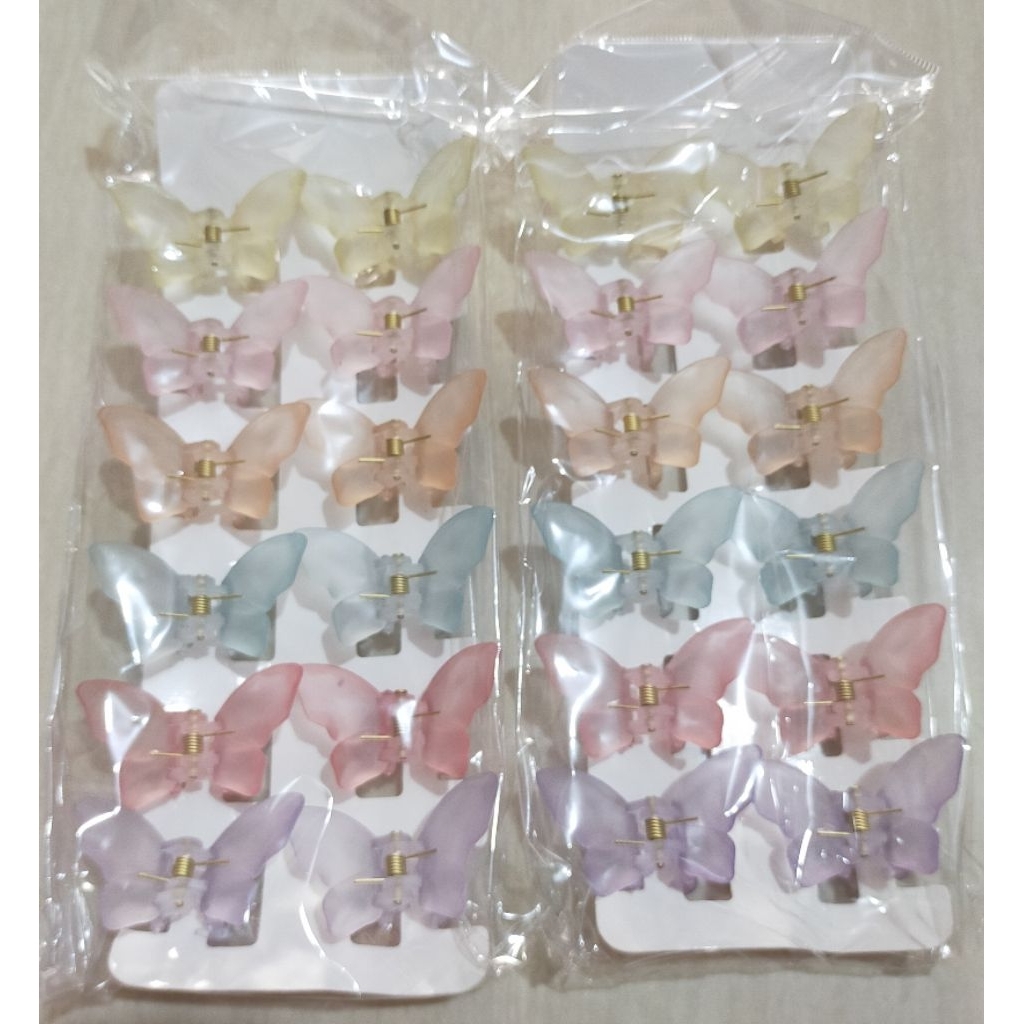 DOZENS, bangs clips, colorful mini butterfly clips, imported, contents 12 pcs