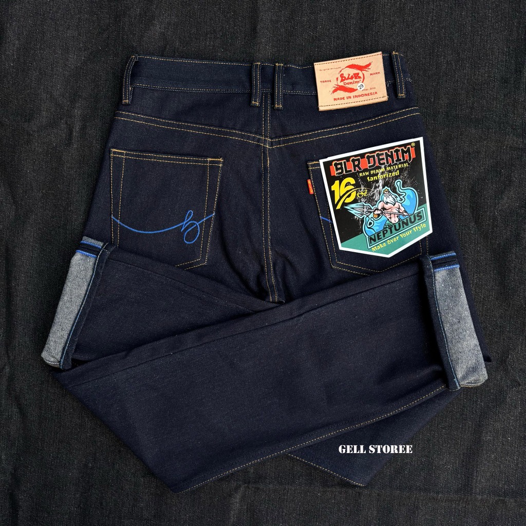 Blr Denim - 16oz Sanforized Full Button Selvedge Denim Pants Article Neptunus