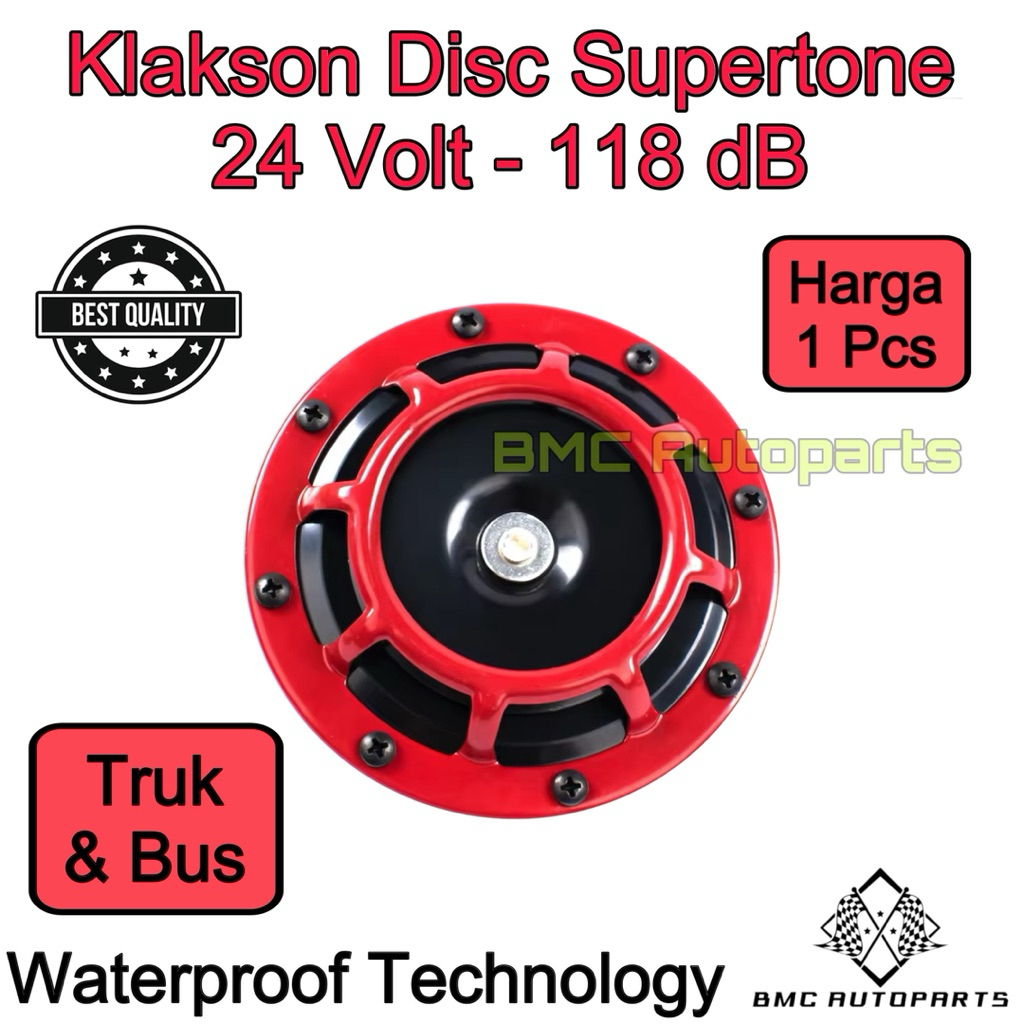 Supertone Disc Horn for Trucks & Buses 24 Universal WaterproofVOLT - Disc Horn 24V Disc Horn Horn Kereta Kuat Bunyi