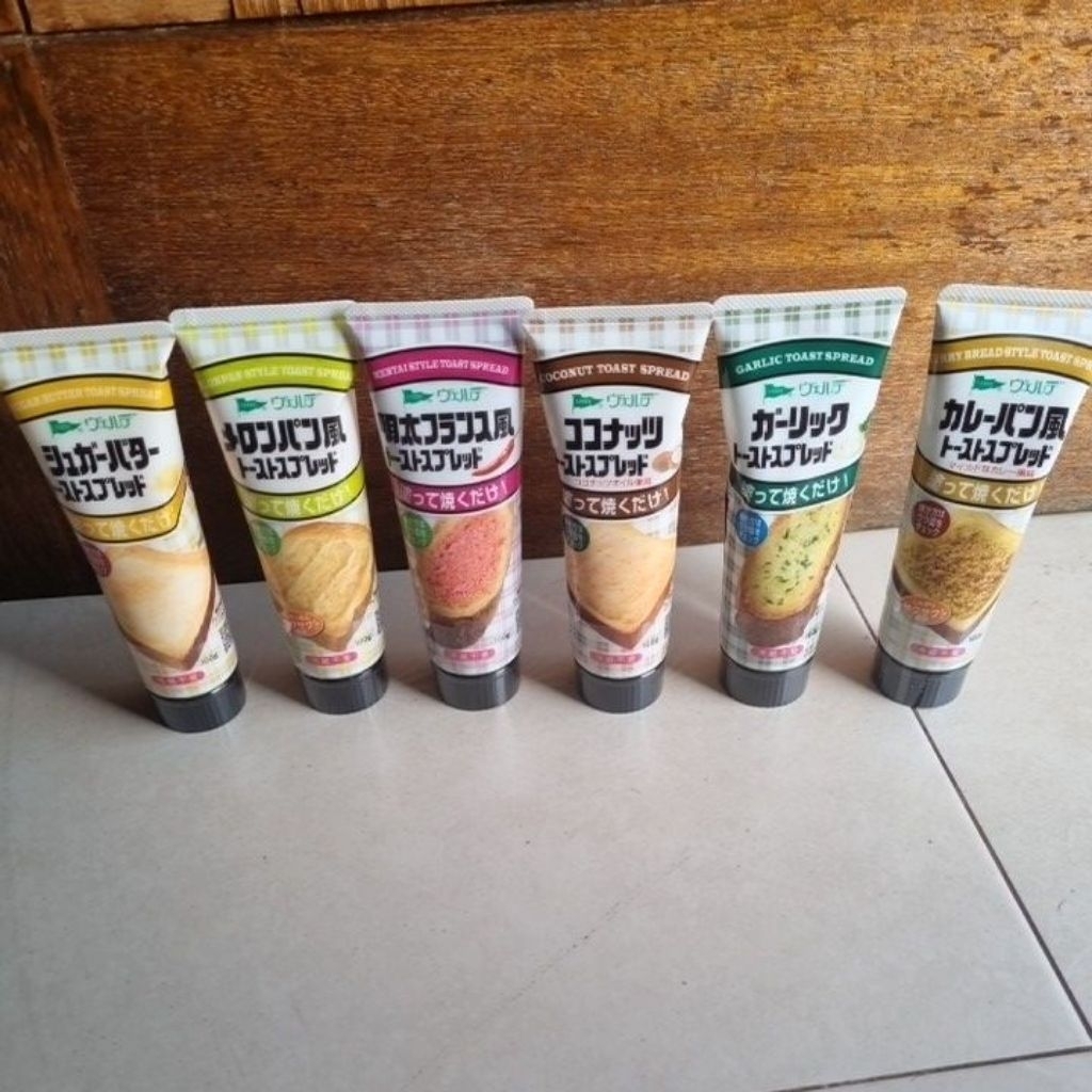 Japan Toast spread | Sugar butter|Melonpan| Mentai|Coconut coconut| Garlic garlic| Curry