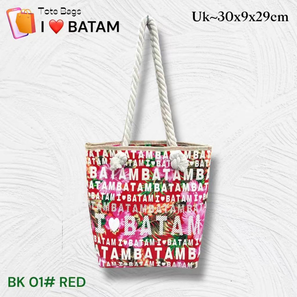 Batam Tote Bag Souvenir Batam I love/ Batam Medium Souvenir/