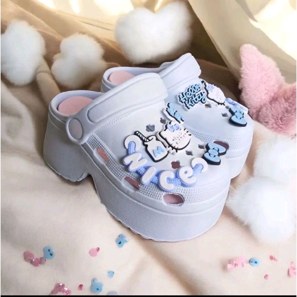 Girls' jelly Wedge Sandals, Baim CLOG sandals, trendy