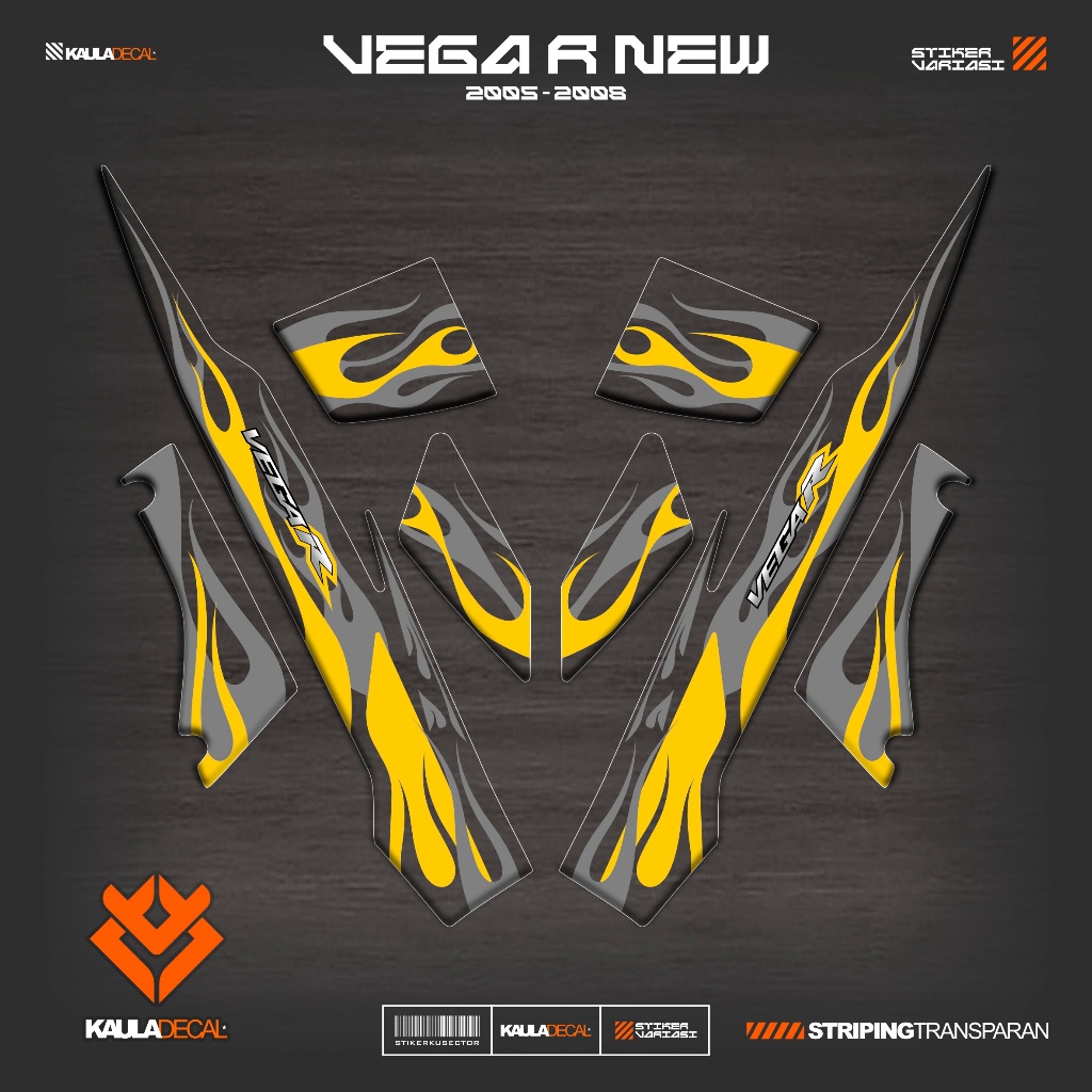UV TRANSPARENT STRIPING VEGA R NEW MOTIF IP11 STICKER YAMAHA VEGA R SIRIUS 2005/2008 BENING
