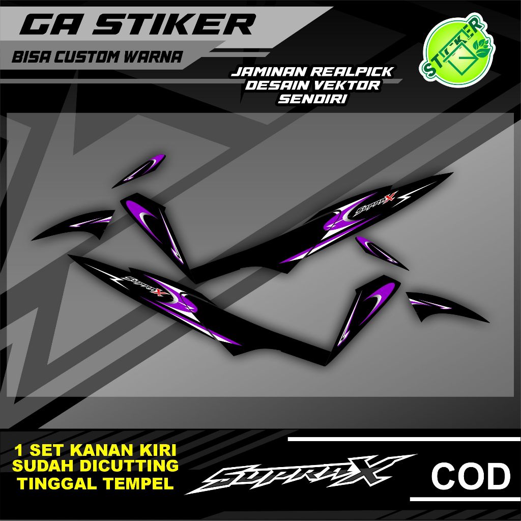 SIMPLE STRIPPING FOR HONDA SUPRA X 125 BATMAN ABSTRACT 15 NEWEST ALREADY CUT, JUST STICK IT