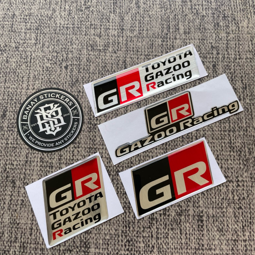 GR Toyota Gazoo Racing Embossed Emblem Sticker
