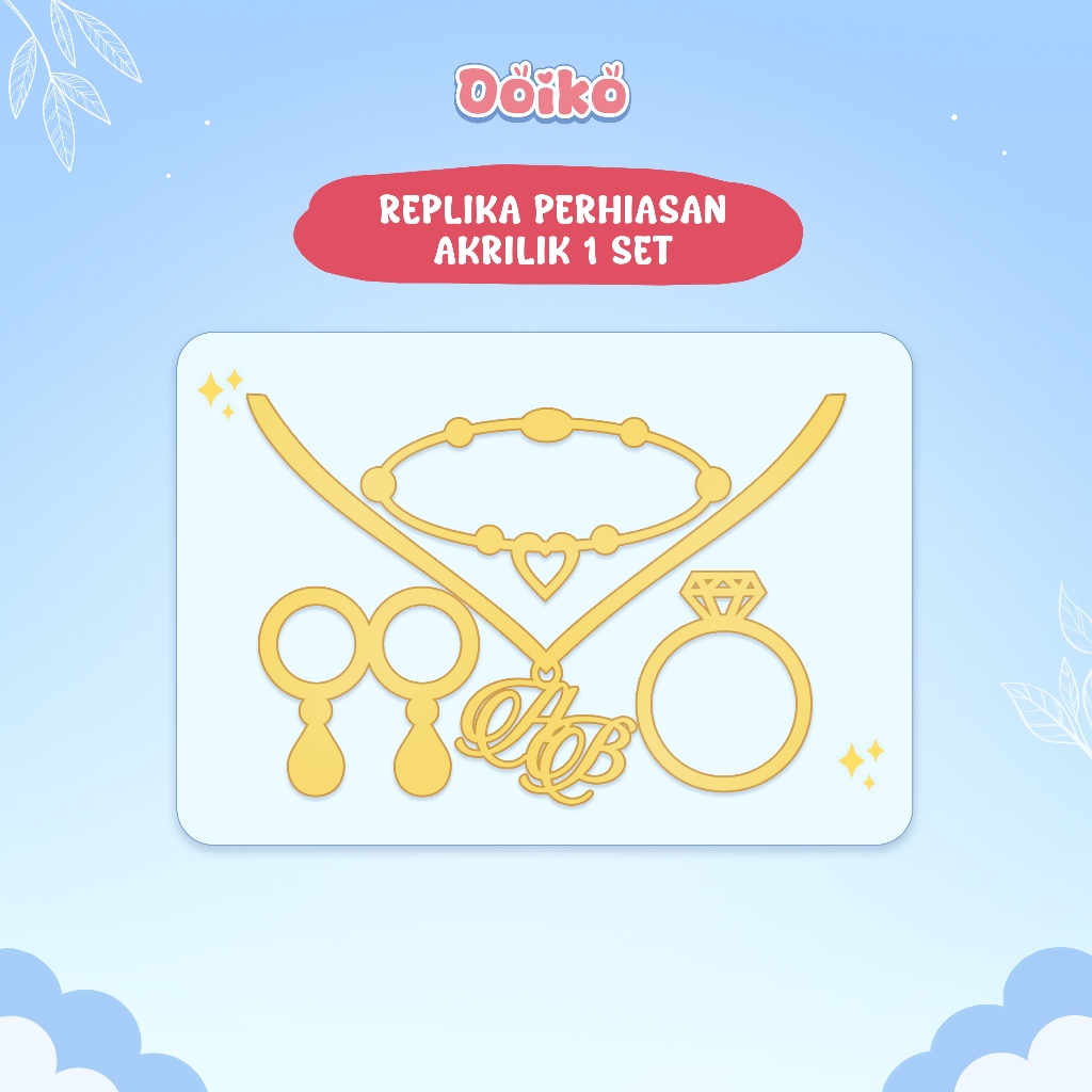 REPLIKA Ooiko Replica 1 Set Mini Jewelry Model 2 Acrylic Gold Silver Rose Gold Dowry Decoration