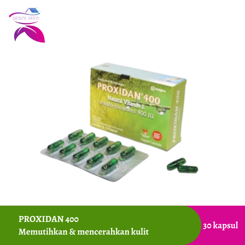 Proxidan 400 Box 30 Skin Brightening Capsules - Vitamin E 400 IU