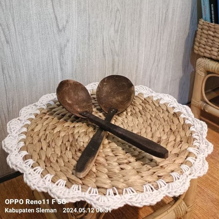 Irus ladle with coconut shell wood rice