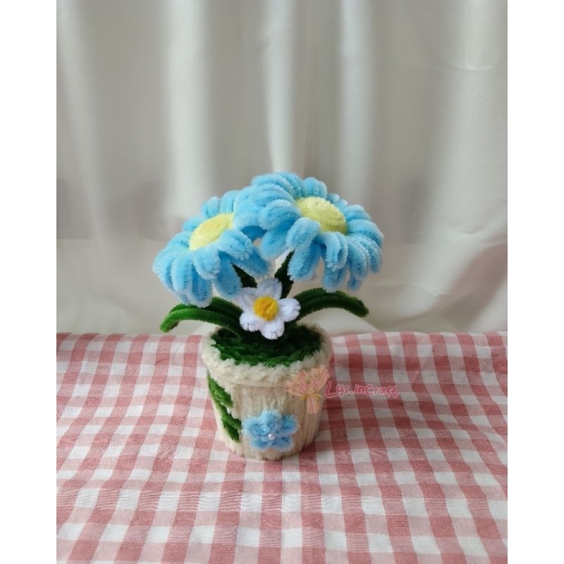 Daisy Feather Wire Flower Pot | Tulip Tulip