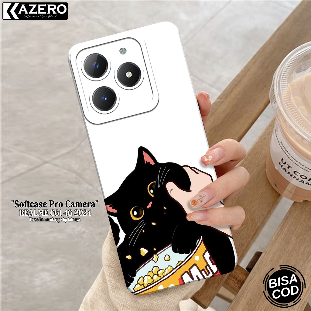 Fashion Case Cat Casing Realme C61 4G Case Realme C61 4G Silicone Pro Camera Casing Realme C61 4G Sofcase Realme C61 4G Accessories Hp Protective Cover Handphone Case Cute Latest Case