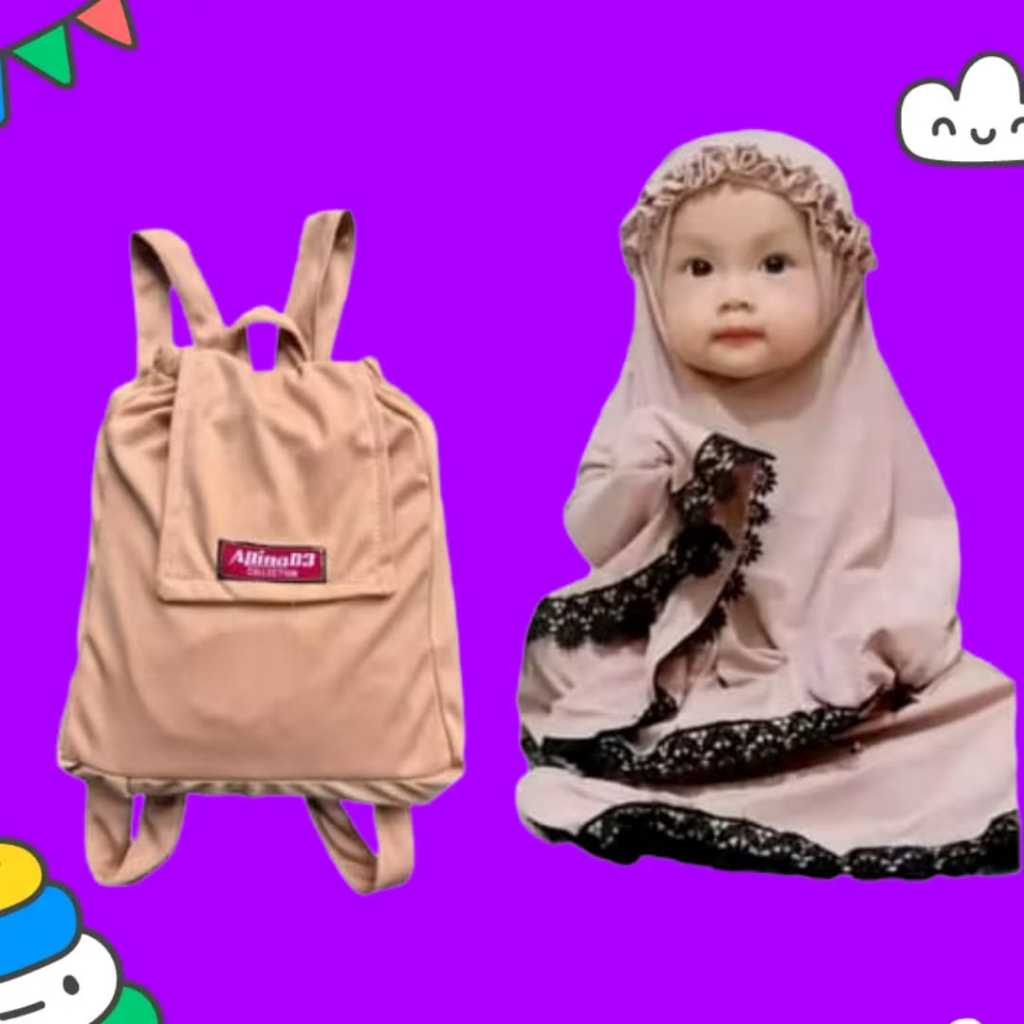 SeT MuKeNa AnaK + Luxury Muslim Fashion Bag Ages 1-10 Years