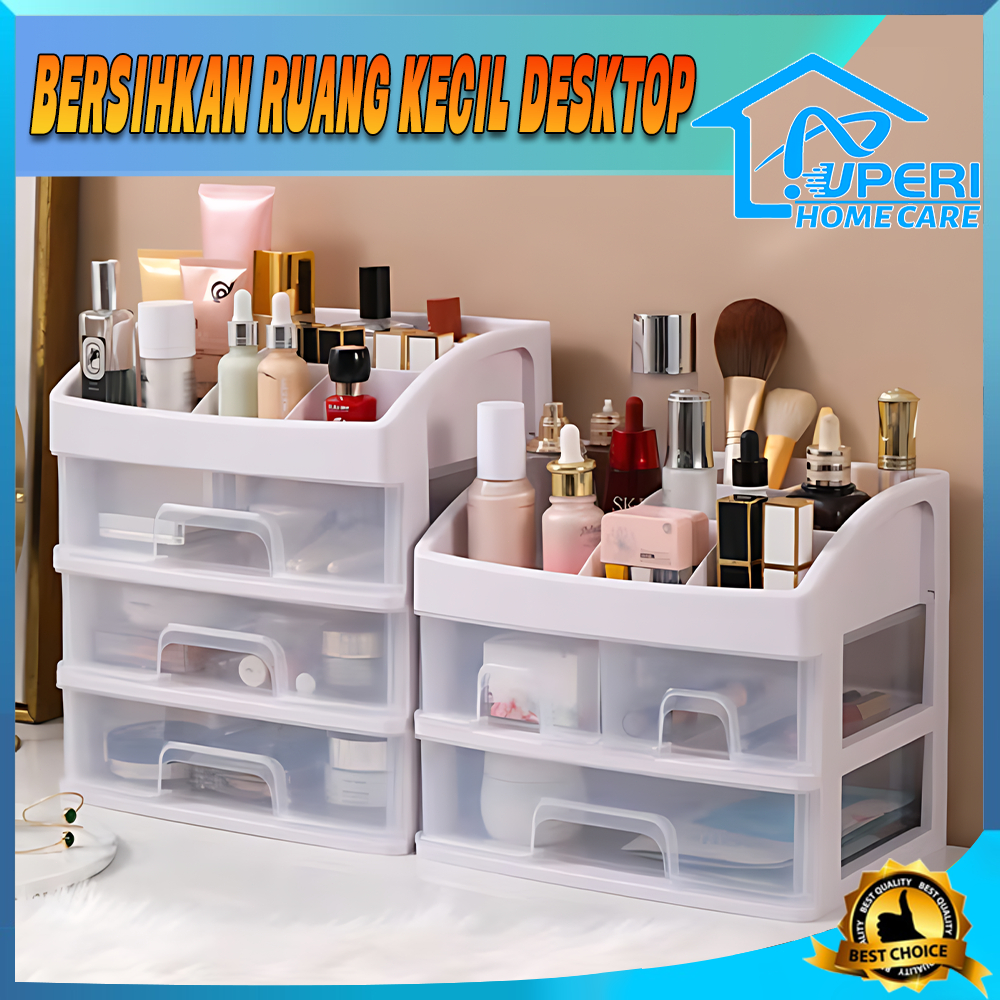 Cosmetic storage Drawer / Decorative Drawer box / Makeup Organize storage / Mini 3 Layer Plastic Cosmetic Drawer Cosmetic Rack - Makeup Organizer Rack / Cosmetic Rack 3 Drawers Cosmetic Shelf / storage box / Shelf / multi-purpose basket / place Storage /
