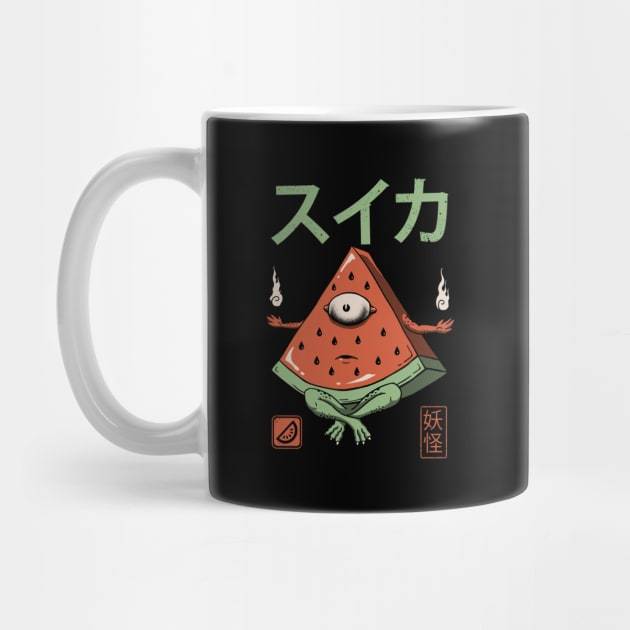 Glass Mug | Gift | Hampers | Yokai Watermelon Yokai Mug