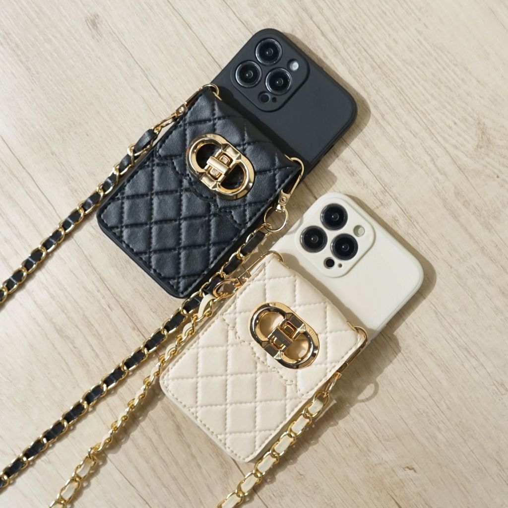 Sling wallet casing + chain for Vivo Y19s type softcase macaron sling wallet ND chain