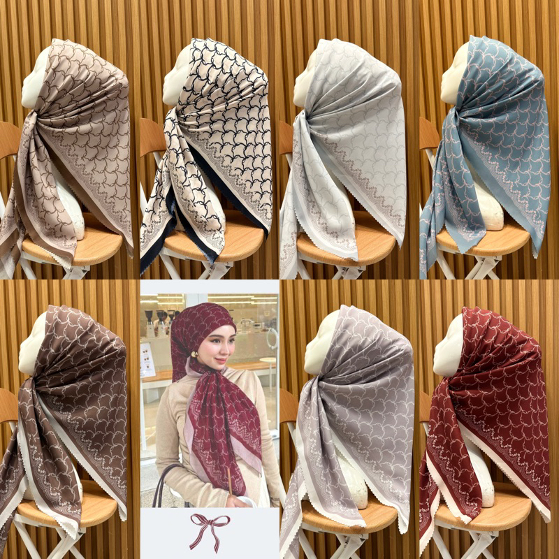 SQUARE ORIGINAL monochrome MOTIF By Meidina voal viral motif