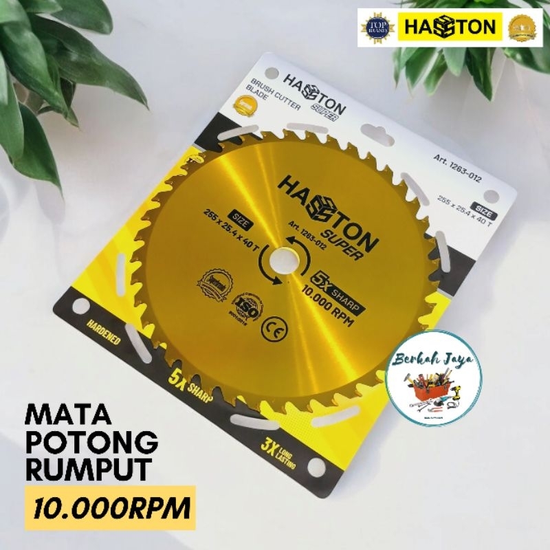 Mata Pemotong Rumput / Mata Pisau Potong Rumput Bulat HASSTON Super 40T KUNING/ Gold super Pisau Bulat Mesin Potong Rumput 2 Tak Brush Cutter Blade | Brush Cutter Blade