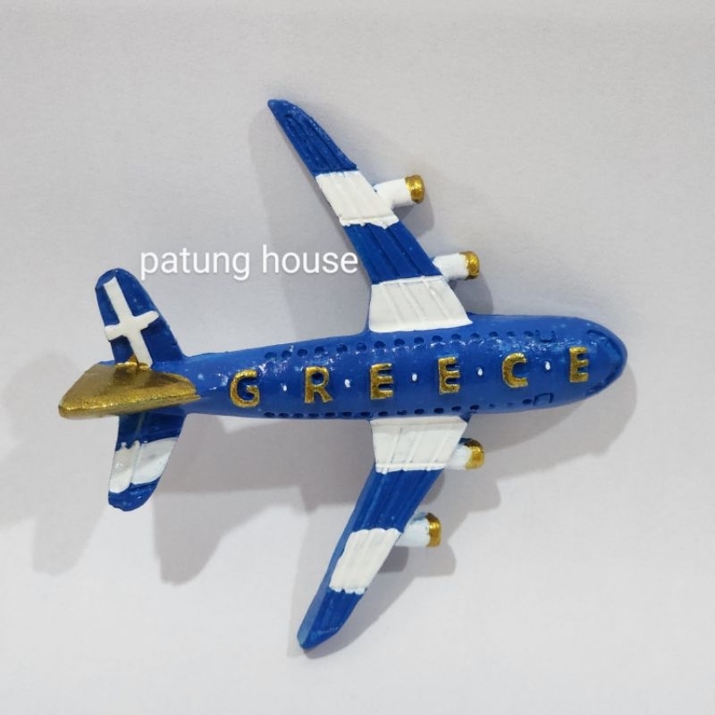 Fridge Magnet Refrigerator Souvenir Greece Greek Airplane