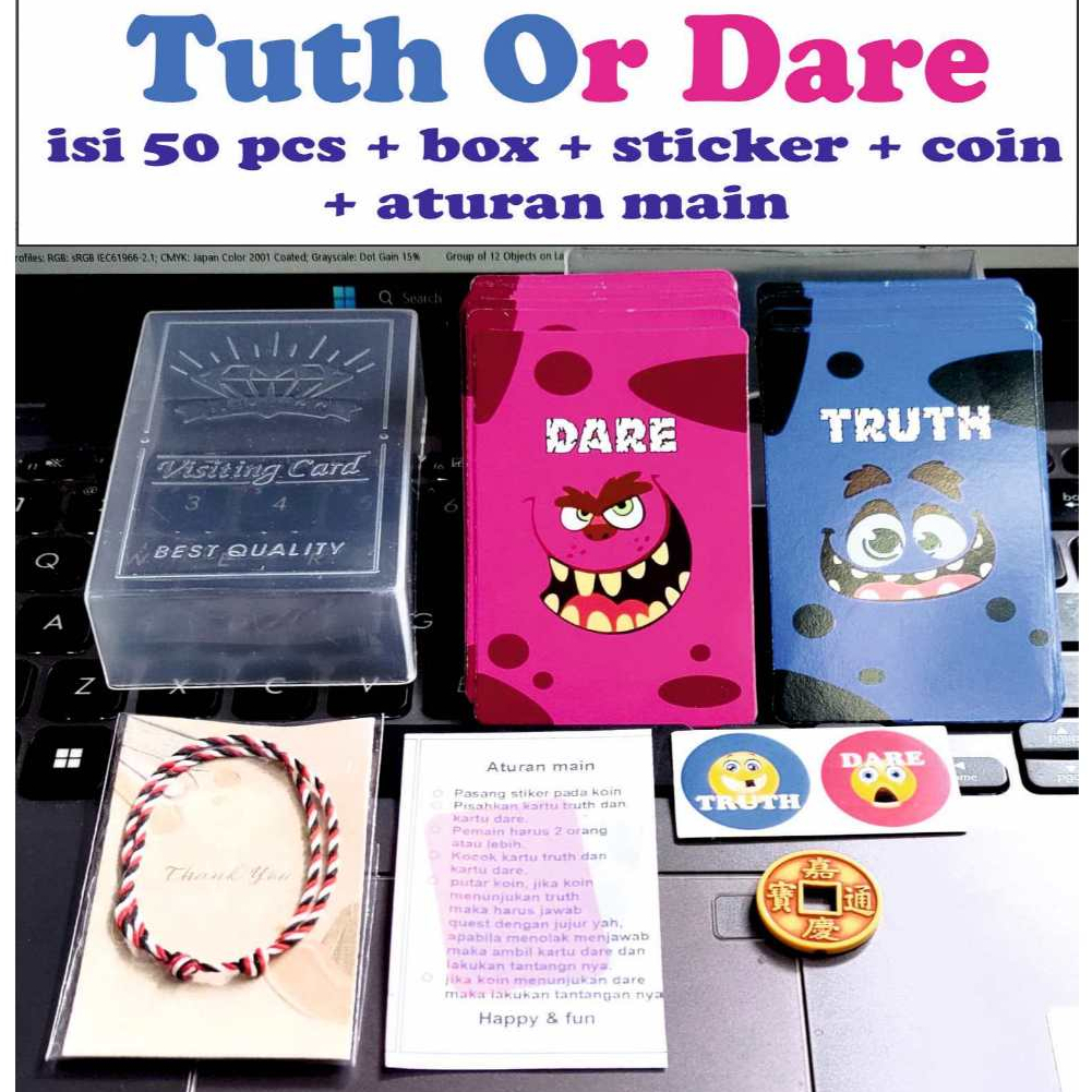 Truth Or Dare Angry Monster Game Cards Board Game