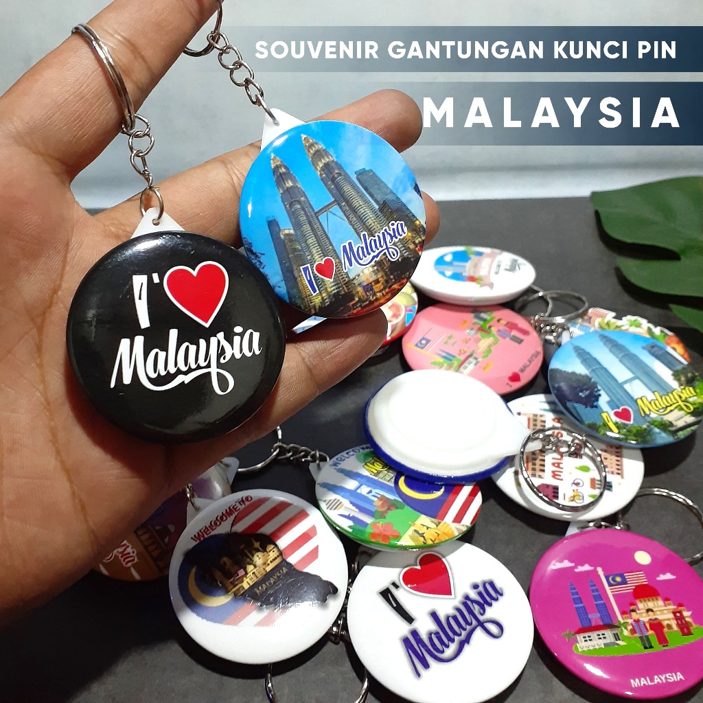 GANTUNGAN 50 PCS MALAYSIAN Pin Keychain Souvenirs