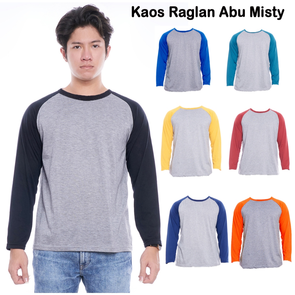 Myco Men's Raglan T-Shirt Long Sleeve Body Misty Grey