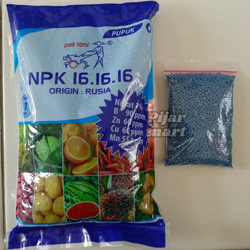 Pupuk Buah NPK 16-16-16 Pak Tani Impor Dari Rusia Kemasan 100 Gram