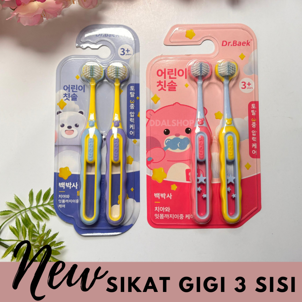 Children's Toothbrush 2In1 Toothbrush Toiletries Travel Kit Portable Silicone Soft Bristles Brush