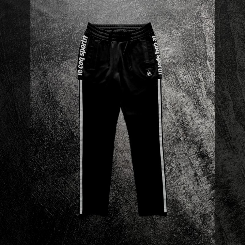 HITAM Black Le Coq Sportif Trackpants