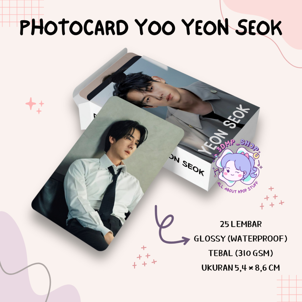 [25 Sheets] Photocard Actor Drakor KDrama K-Drama Yoo Yeon Seok Kim Soo Hyun Byeyeon Woo Seok Moon Sang Min Songkang Song Kang Ahn Hyo Seop Eunwoo Win Metawin Bright Song Joong Ki Lee Jong Suk Minho Seonho