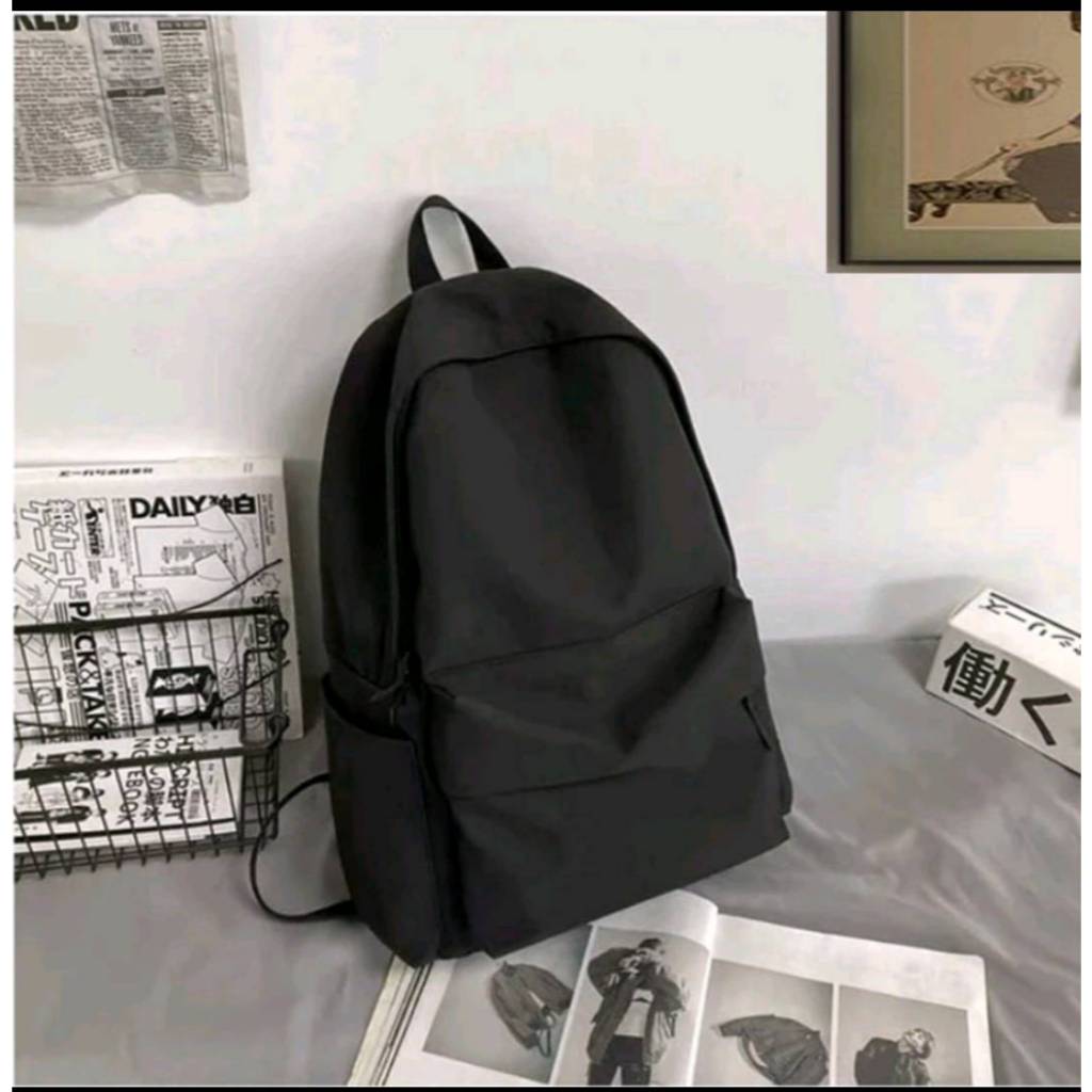 NZR - Modern Men's Women's Backpack, Plain School Bag, Work Backpack, Fits Laptop