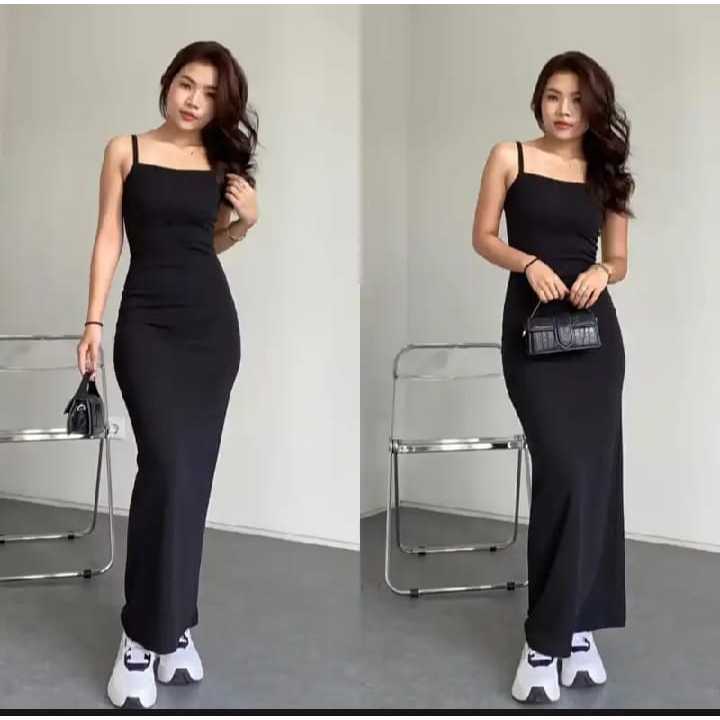 MAXI LONG DRESS PARTY KOREAN STYLE BODYCON / TANKTOP MAXI DRESS BODY FIT PREMIUM QUALITY