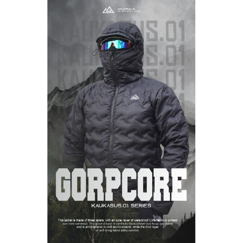 Mountain-g KAUKASUS original winter jacket goose down Waterepellen technology seamles press Thermal OMNI-HEAT factory original hiking adventure gorpcor