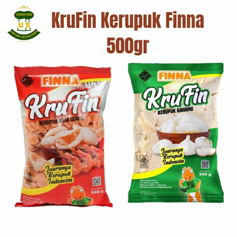 Krufin Onion Crackers 500gr KruFin Shrimp Crackers 500gr Finna KruFin Onion Crackers Finna Shrimp Crackers 500gr Shrimp Crackers Onion Crackers Shrimp Onion Crackers