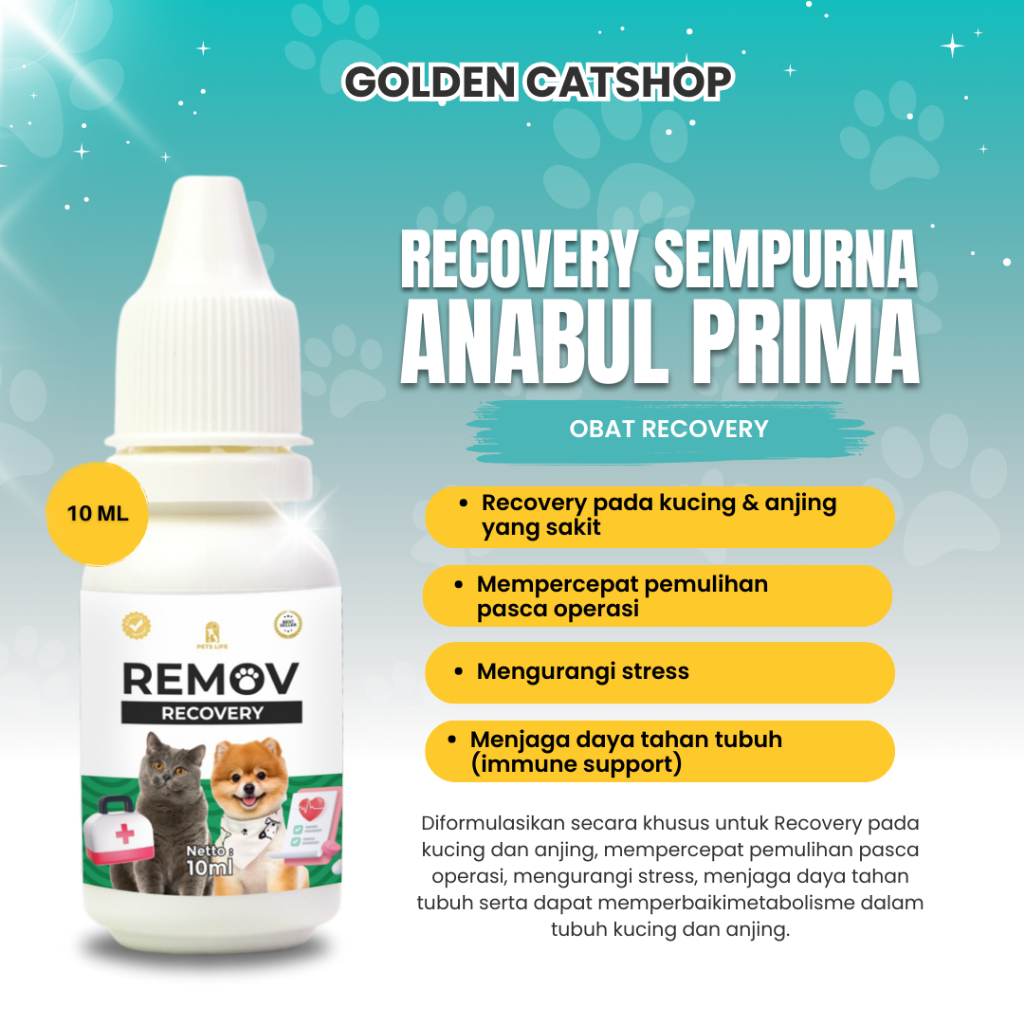 Golden Catshop Remov Cat Dog Pain Surgery Recovery Medicine 10ml