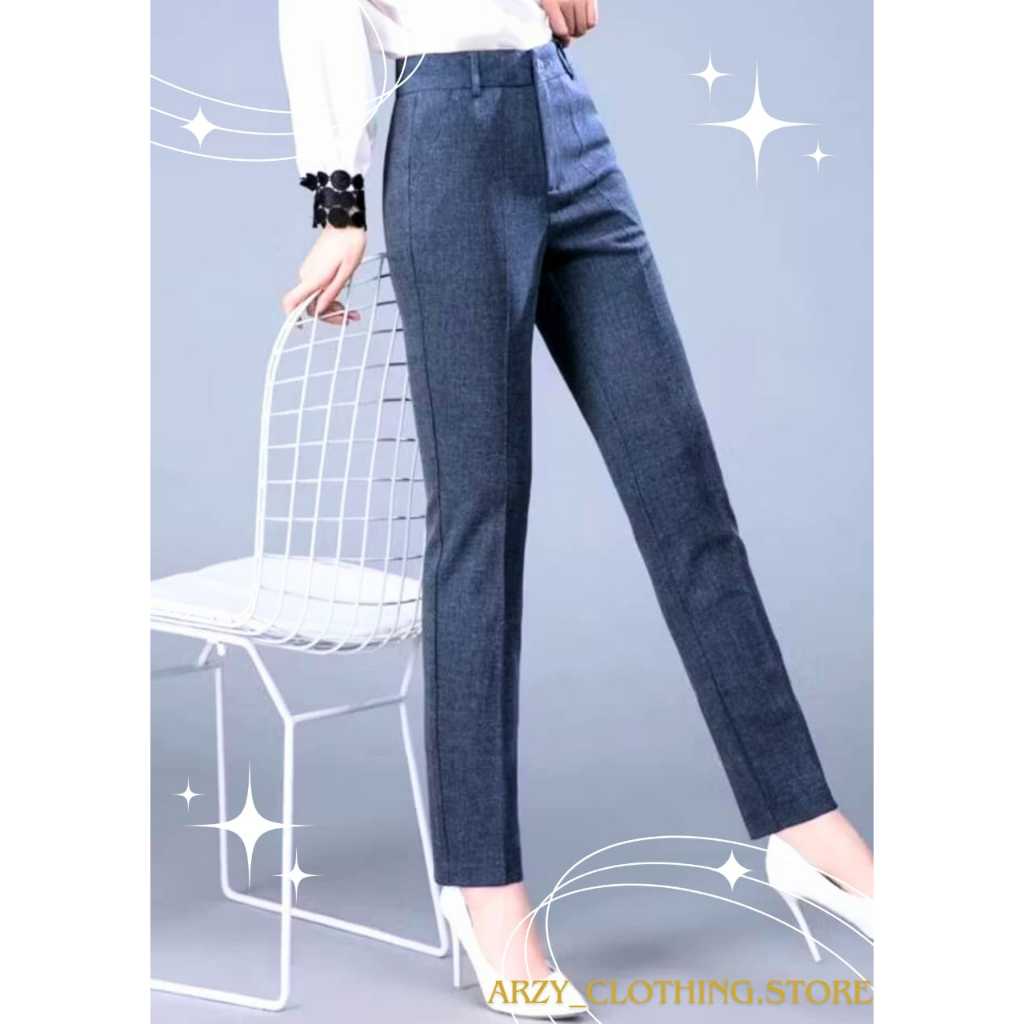 Women's office work pants made of premium gracella material, slim fit