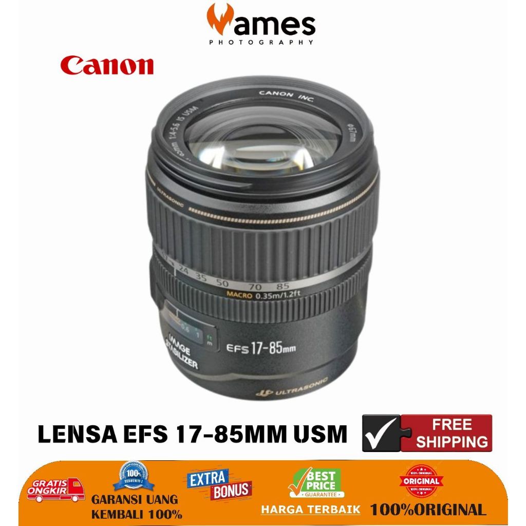 CANON 17-85mm EFS IS USM Lens For Dslr Cameras - Wide Lens Like New