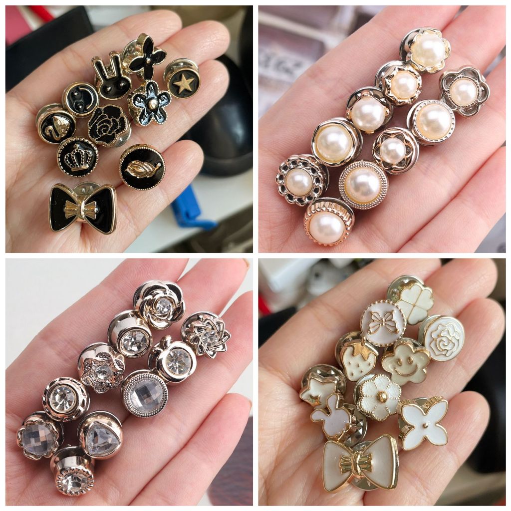 10pcs Mini Hijab Pin Brooch/Button Collar Hijab Fashion Muslim