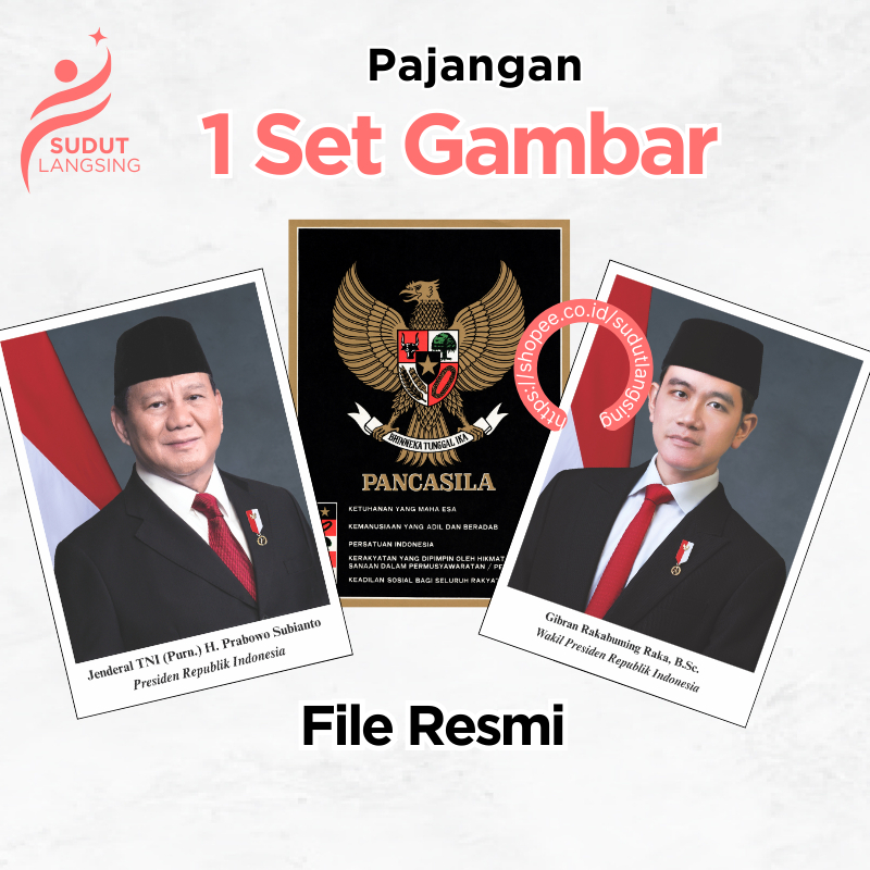 Cetak Gambar Foto Poster Presiden Dan Wakil Indonesia Prabowo Gibran Terbaru 2024 HD Premium Official Print Poto Photo Foto Poster Prin All In Tokoh President Pak Prabowo Subianto Dan Gibran Pres Wapres