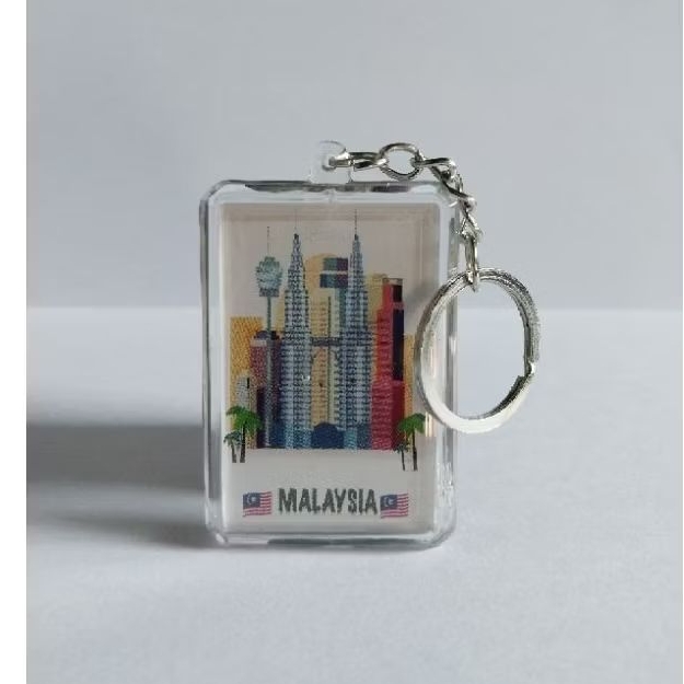 GANTUNGAN 2 sided acrylic Malaysian souvenir key chain