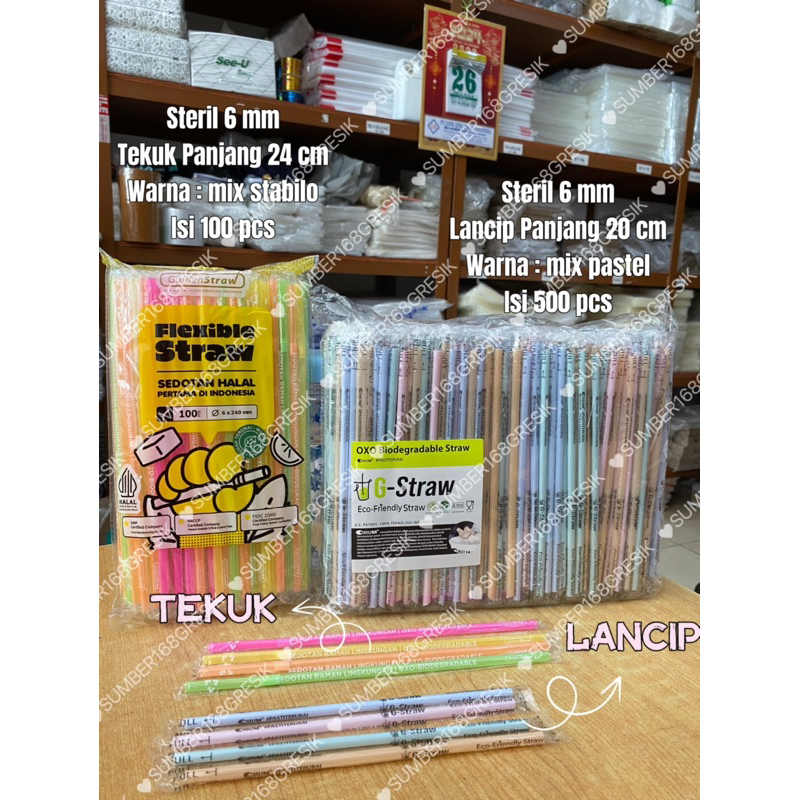 Halal GOLDEN STRAW STERILE FLEXIBLE STRAW 6mm STRAW | Stabilo 6mm CLEAR BENDED STERILE STRAW | Oxo TAPER G-STRAW STRAW 6mm PASTEL MIX