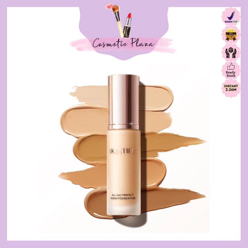 Skintific All Day Perfect Serum Foundation Full Coverage Matte Finish 25ml BPOM