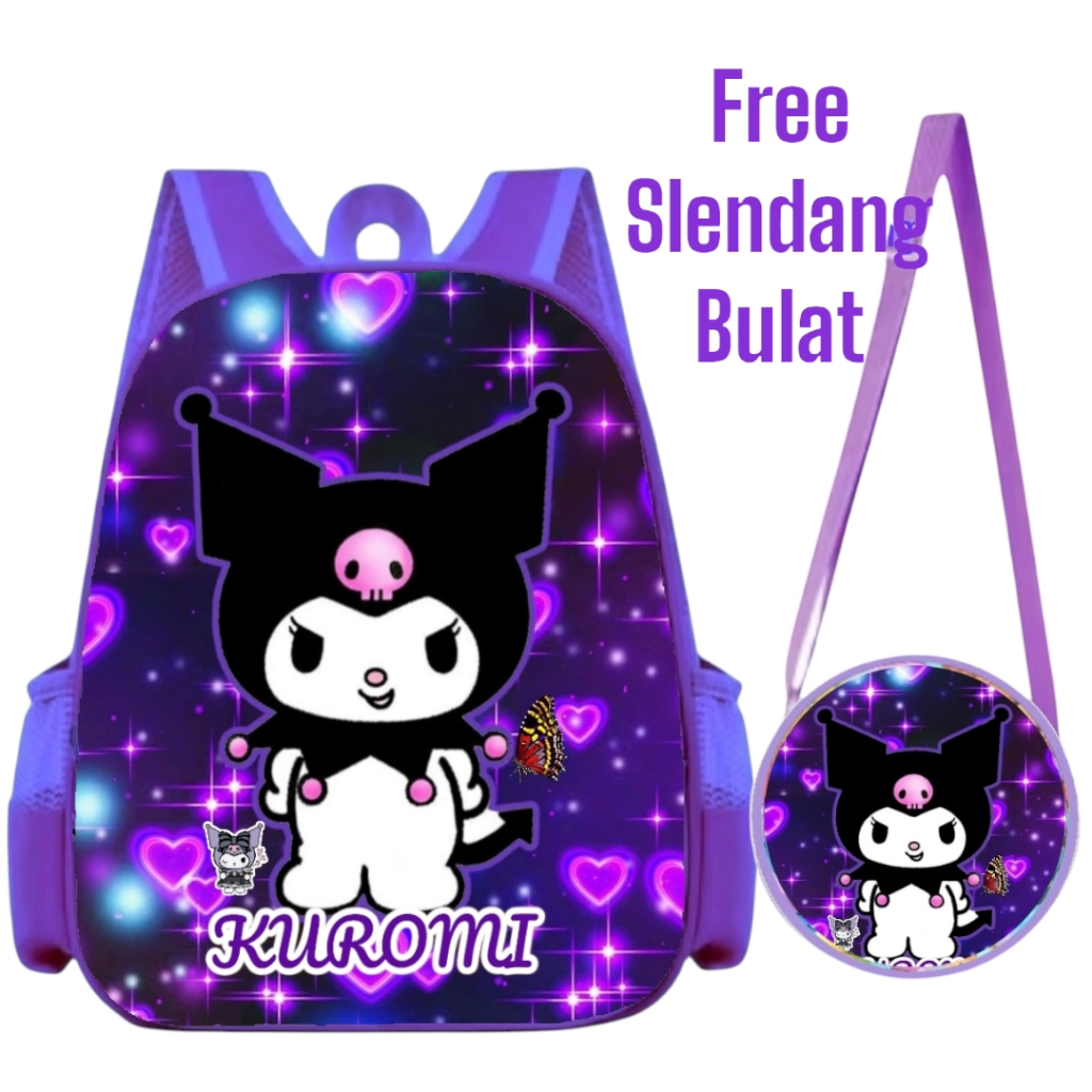 FASHION BAG MINI BACKPACK FOR GIRLS SCHOOL KALAKTER KUROMI BAG KINDERGARTEN PAUD CHILDREN'S BAG QURAN STUDY BAG