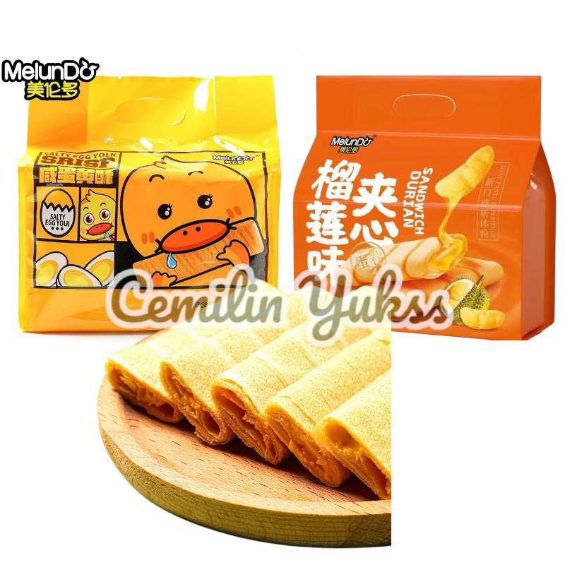 Meilundo Durian Flavored Sandwich Crispy Salted Egg Yolk Crispy Crepes Durian Salted Egg Flavor