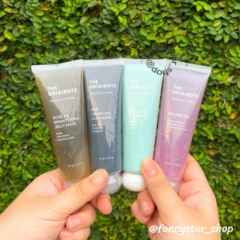 The ORIGINOTE Rose B3 Brightening Jelly Mask (50gr) | Peeling Gel | Bha Charcoal Clay Mask