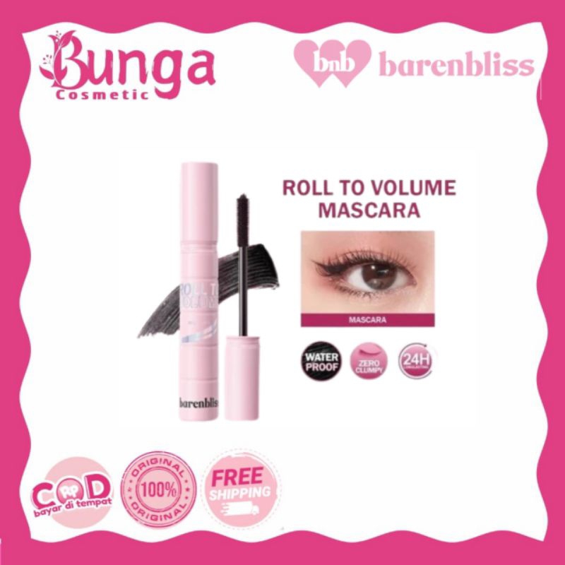 Bnb Barenbliss Korean Roll To Volume Mascara | Long Lasting | Waterproof Smudgeproof Mascara