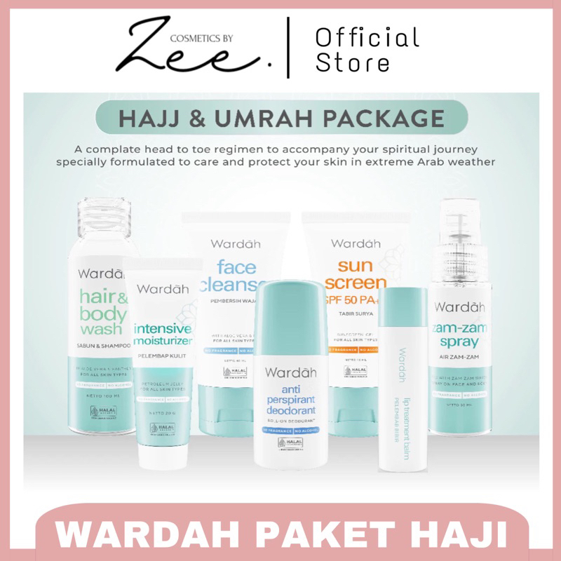 Wardah Hajj and Umrah Package - Complete skincare package without alcohol & fragrance for worship