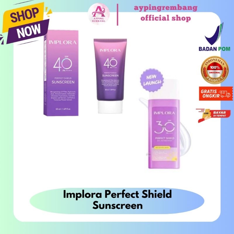 IMPLORA Perfect Shield Gel Sunscreen SPF 30 PA+++ | Perfect Shield Gel Sunscreen SPF 40 PA++++