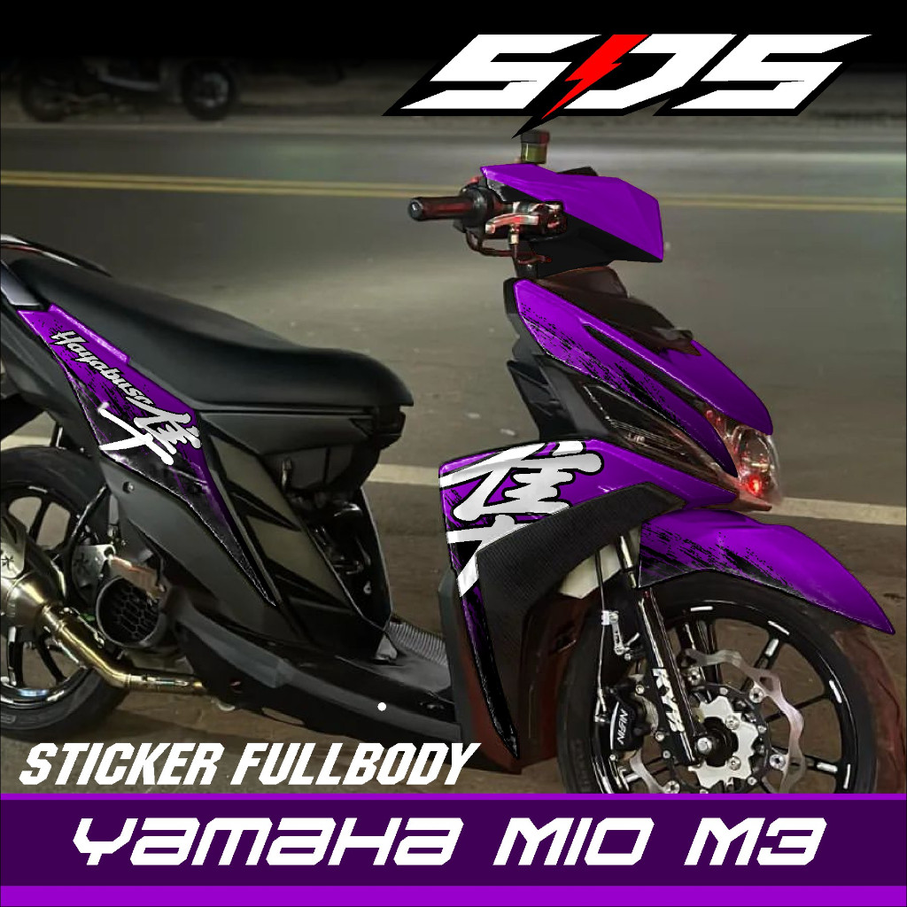 Mio M3 Sticker Decal Striping Mio M3 Mio Z/ Mio 125 Full Body Decal HAYABUSA Variation Design